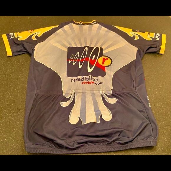 VOLVER Road Biking Shirt Size XL Navy/Yellow/Gry - Picture 8 of 10